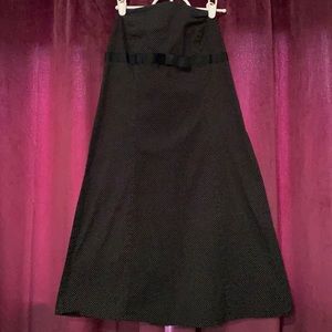 Polka dot strapless dress